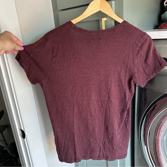Madewell Maroon V Neck - Picture 2 of 3